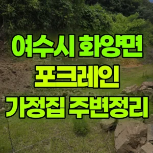 전남 여수시 미니020 포크레인(굴착기) 가정집 주변정리 일대 후기